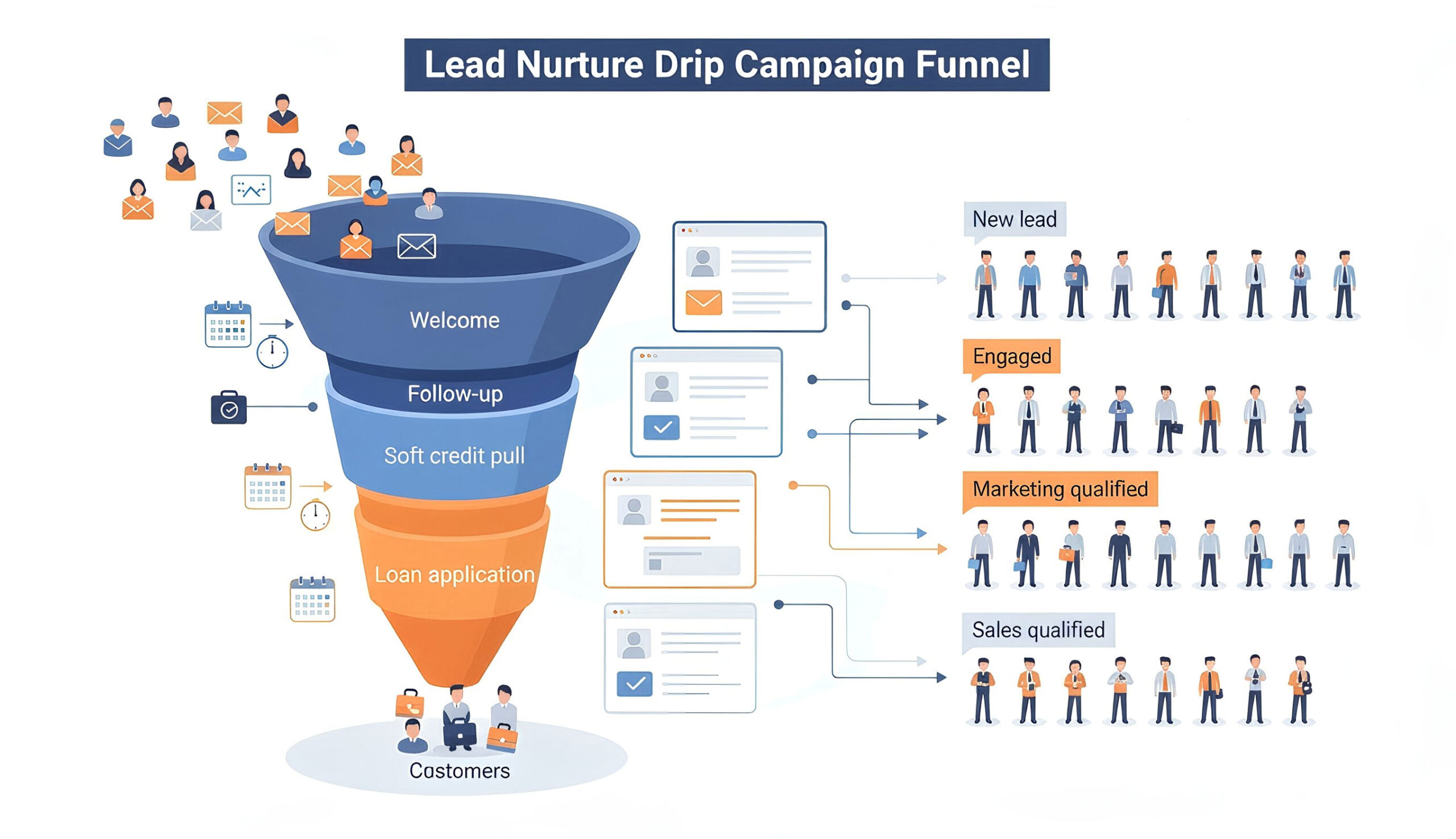 Lead-Nurture-Drip-Campaign-Funnel Lead Nurture Drip Campaign Funnel Scaled